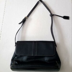 Etienne Aigner genuine leather hand/shoulder bag black